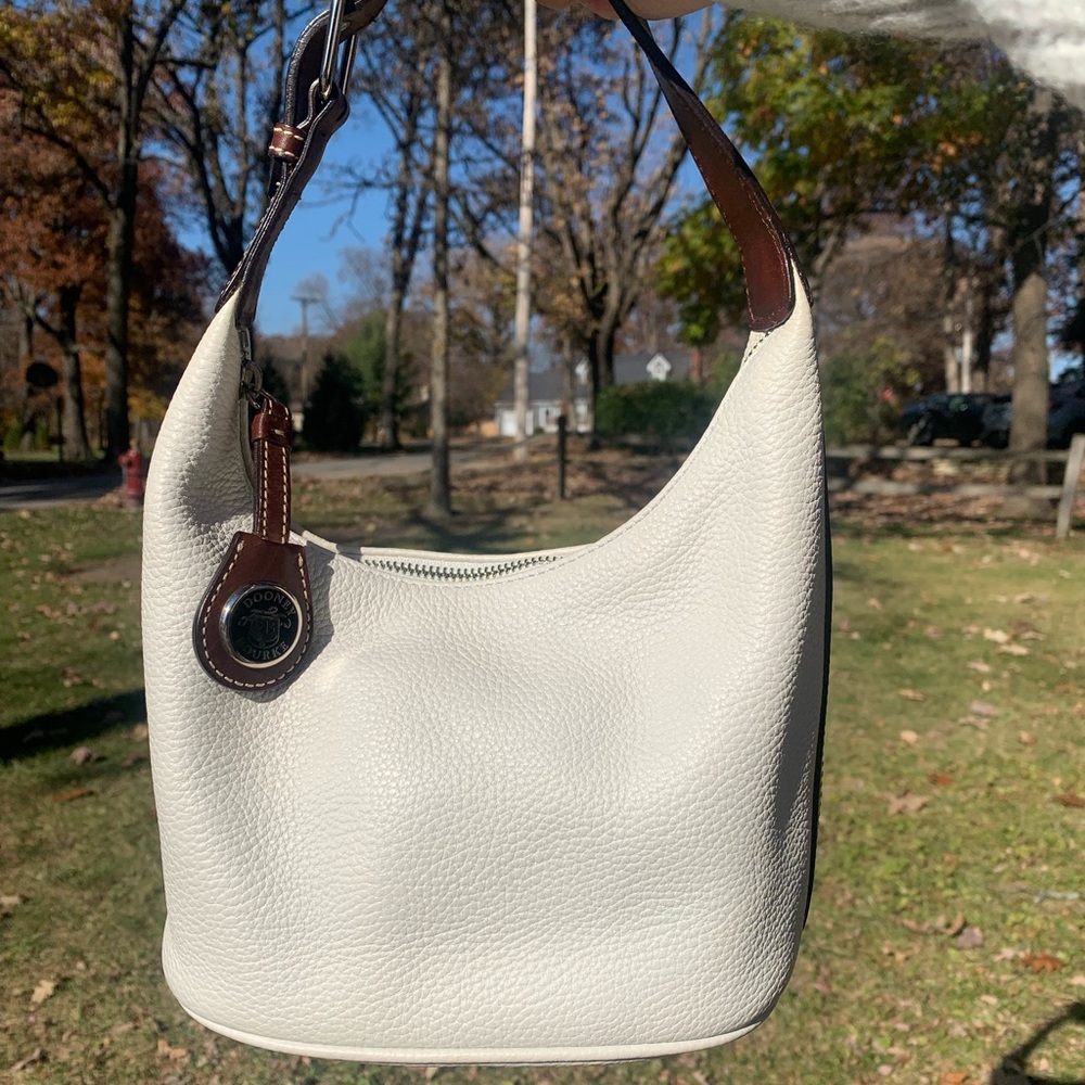 Dooney & Bourke All Weather White Pebble Leather Hobo